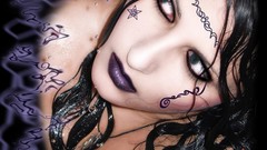 Gothic woman faces brunettes models