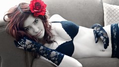 Gothic woman lingerie susan coffey red rose