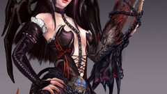 Gothic woman Swords fantasy art