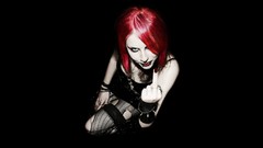 Gothic woman tights piercings redheads