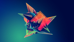 gradient geometry digital art justin maller Facets 3d render cgi