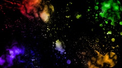 Gradient multicolor splatters