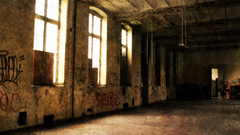 Graffiti abandoned old buildings
