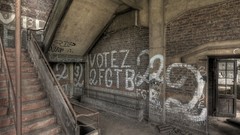 Graffiti abandoned urban