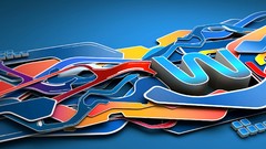 Graffiti abstract multicolor