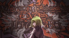 Graffiti antenna red eyes short hair green hair touhou video 