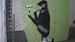 Graffiti banksy monkeys monkey