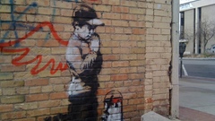 Graffiti banksy street art