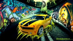 Graffiti cars Camaro Engines automobile digital art