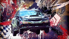 Graffiti cars rally multicolor subaru impreza rally cars
