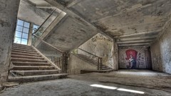 Graffiti Europe abandoned communism cityscapes stairways