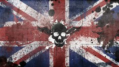 Graffiti Flags United Kingdom British skulls