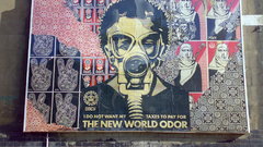 Graffiti gas masks obey