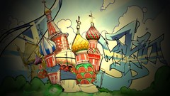 Graffiti Moscow Kremlin Russia