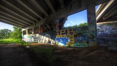 Graffiti overpass urban