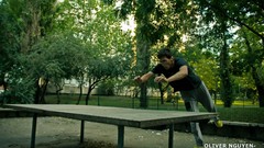 Graffiti parkour old house