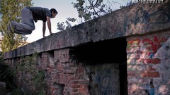 Graffiti parkour old house