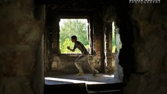 Graffiti parkour old house