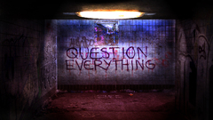 Graffiti Question Everything text