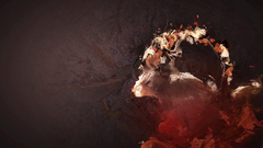 Graffiti ram animal red