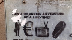 Graffiti stencil street art