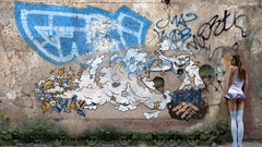 Graffiti street art miniskirts
