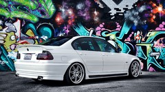 Graffiti tuning cars BMW colors multicolor Rims BMW 3 Series 