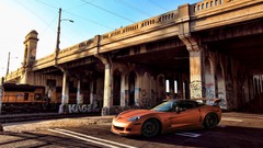 Graffiti tuning cars Bridges urban Supercars chevrolet corvette 