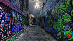 Graffiti urban spray paint