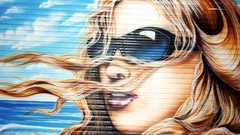 Graffiti woman artwork