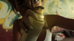 Graffiti woman brunettes