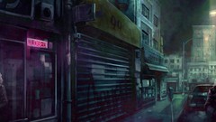 Graffiti woman reflections blondes cityscapes artwork digital 