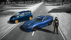 gran turismo-6 video games Car selective coloring blue cars road