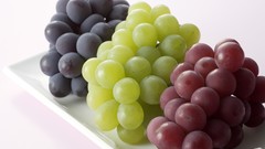 Grapes white background fruits