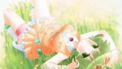 Grass Anime anime girls vocaloid Megpoid Gumi
