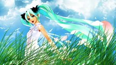 Grass Anime hatsune miku vocaloid