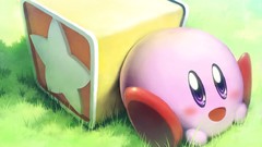 Grass Anime nintendo blush purple eyes video games kirby soft 