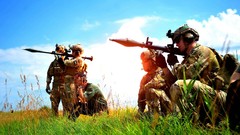 Grass Army soldiers military outdoors RPG infantry rocket 