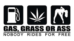 Grass black ass Typography gas icons marijuana