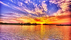 Grass blue clouds colors