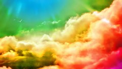 Grass clouds abstract colored multicolor