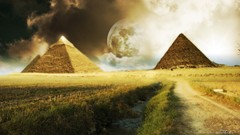 Grass clouds abstract fields