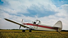 Grass clouds Aircraft aviation tow plane