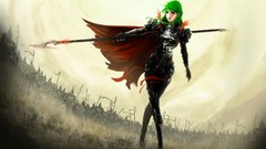 Grass clouds weapons Horses Army armor Ribbons Lancer lance 