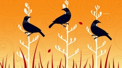 Grass crows digital art