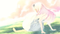 Grass Garden dress long hair barefoot galge himemiya ruri cuffs