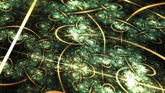 Grass Green Fractals straw raw digital art