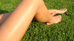 Grass legs white feet