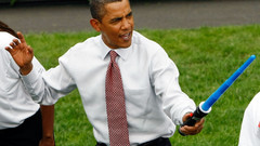 Grass lightsabers Presidents Barack