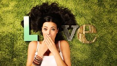 Grass love woman brunettes portraits